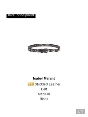 Isabel Marant Zalli studded leather belt.